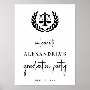 Póster Bienvenida a la fiesta de graduación de la Faculta