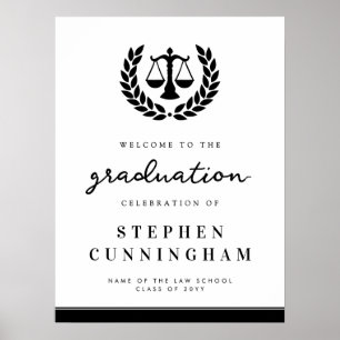 Póster Bienvenida a la fiesta de graduación de la Faculta
