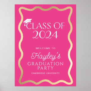 Póster Bienvenida a la fiesta de graduación de Wave Hot P