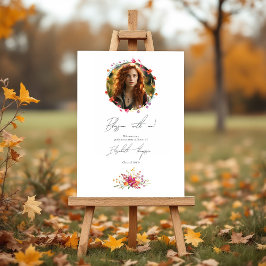 Póster Bienvenida a la fiesta de graduación floral Me Blo