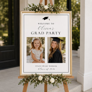 Póster Bienvenida a la Fiesta de Graduación Foto de Enton
