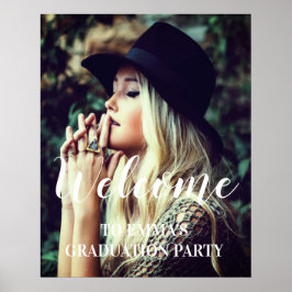 Póster Bienvenida a la fiesta de graduación fotográfica p