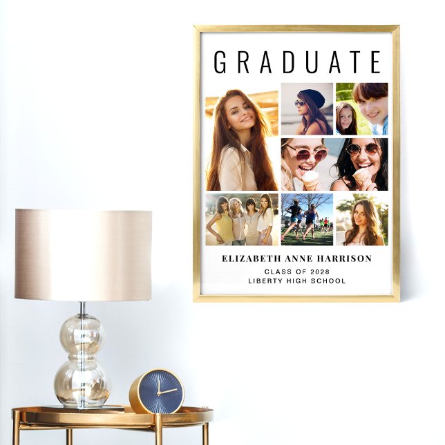 Póster Bienvenida a la fiesta de graduación moderna de 7  (Subido por el creador)