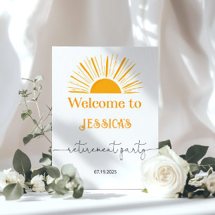 Póster Bienvenida a la fiesta de jubilación de Sun