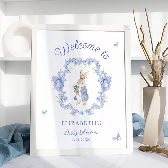 Póster Bienvenida a la Fiesta de Shower del Bebé Conejo (Subido por el creador)