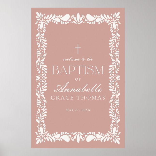 Póster Bienvenida a la Fiesta Española de Talavera Rosa (Frente)