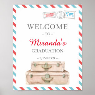 Póster Bienvenida a la fiesta mundial de graduación de av
