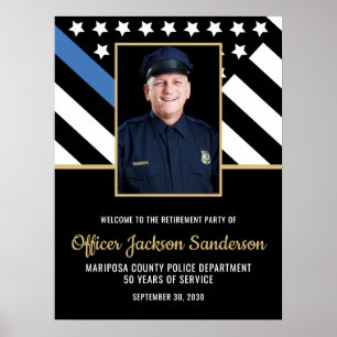 Póster Bienvenida a la foto de la policía de jubilaciones