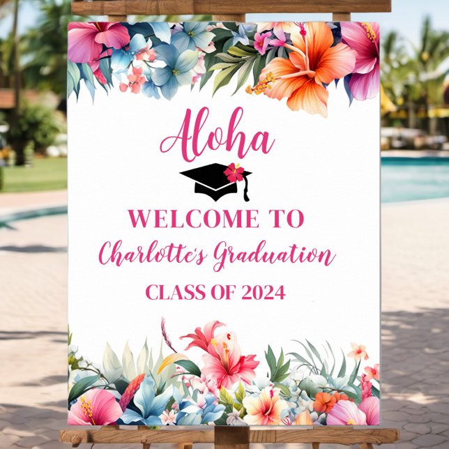 Póster Bienvenida a la Graduación Tropical Aloha Luau 202 (Subido por el creador)