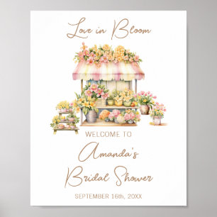 Póster Bienvenida a la lluvia de amor en el mercado flora