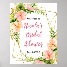 Bienvenida a la lluvia de regalos floral de jungla