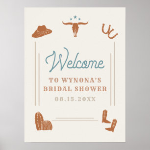 Póster Bienvenida a la Naranja WYNONA Blue Cowgirl Bridal