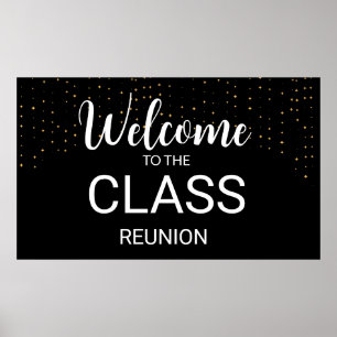 Póster bienvenida a la reunión de clase