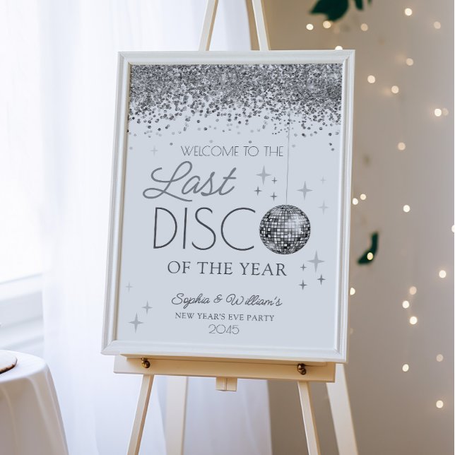 Póster Bienvenida a la última disco del año en vísperas d (Last Disco of the Year)