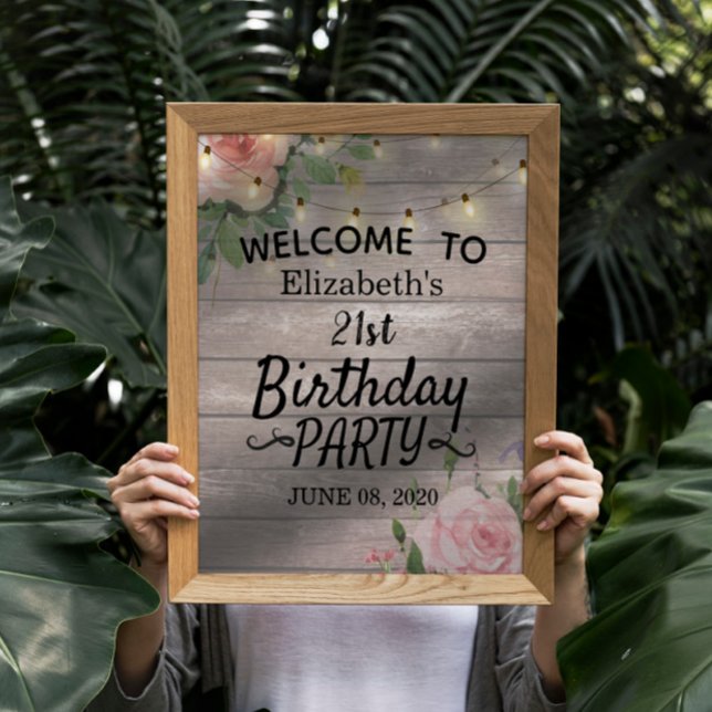 Póster Bienvenida a las Flores de Fiesta de Cumpleaños Ma (Subido por el creador)