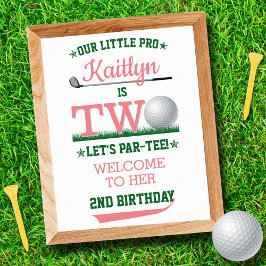 Póster Bienvenida a los 2º cumpleaños del Golf PAR-TEE