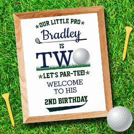 Póster Bienvenida a los 2º cumpleaños del Golf PAR-TEE