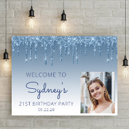 Póster Bienvenida a los 21 cumpleaños del personalizado P