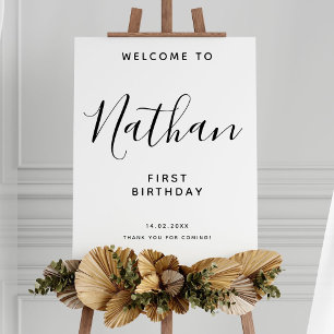 Póster Bienvenida a los 30 cumpleaños del guión manuscrit