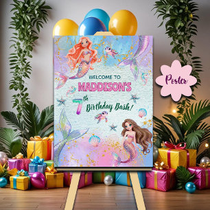 Póster Bienvenida a los 7 años de Sirenas con Purpurina R