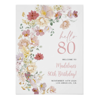 Póster Bienvenida a los 80 Años de la Floral Rosa de Rubo