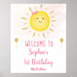 Póster Bienvenida a los Amantes del Día de Aniversario de