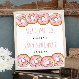Póster Bienvenida a los Chicas de Donut Modernos Baby Sho