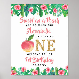 Póster Bienvenida a los Chicas de Sweet Peach