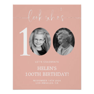 Póster Bienvenida a los cumpleaños 100 de Pink