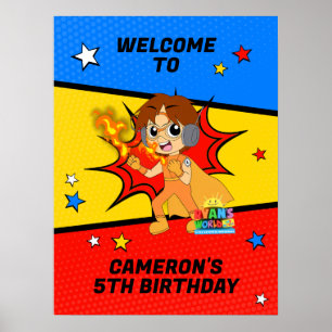 Póster Bienvenida a los cumpleaños del mundo de Ryan