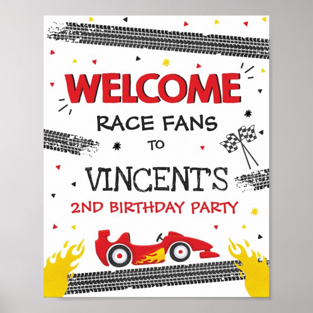 Póster Bienvenida a los dos cumpleaños de la fiesta de cu (Frente)