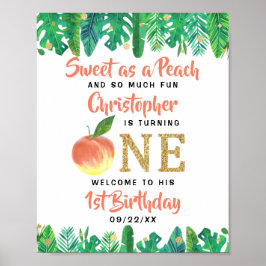 Póster Bienvenida a los niños dulces de primer cumpleaños