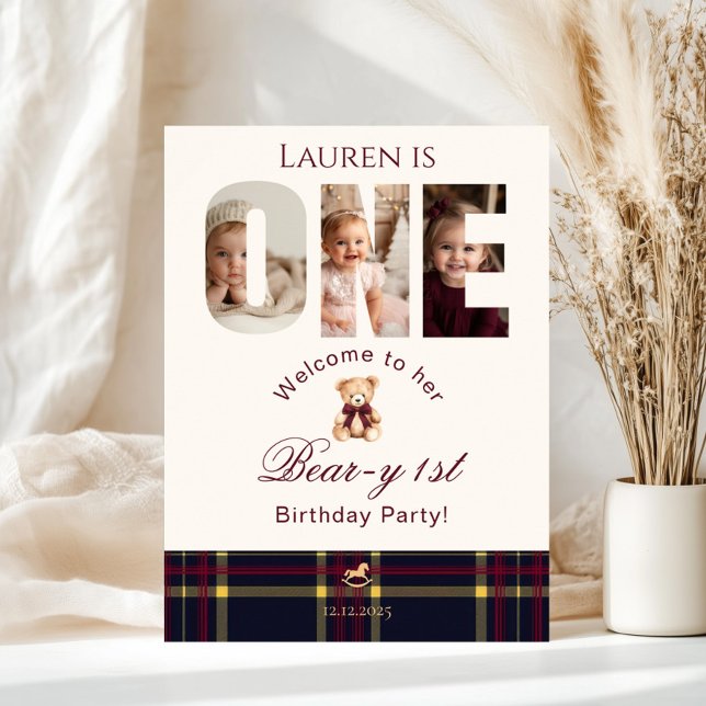 Póster Bienvenida a los primeros cumpleaños de Teddy Bear (Subido por el creador)