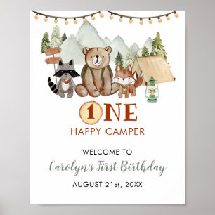 Póster Bienvenida a los primeros cumpleaños de Woodland O