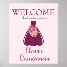 Bienvenida a los Purpurinas de Quinceañera moderna
