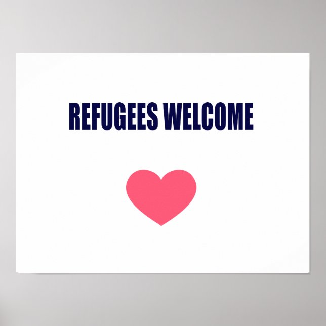 Póster Bienvenida a los refugiados (Frente)
