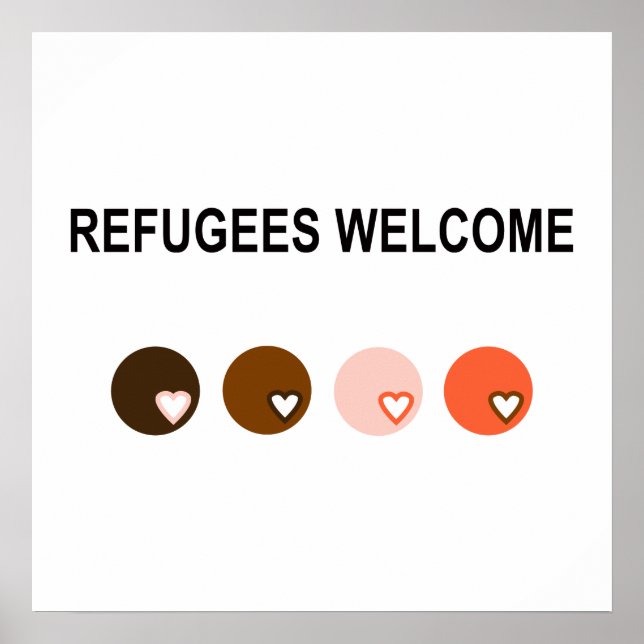 Póster Bienvenida a los refugiados (Frente)