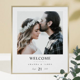 Póster Bienvenida a matrimonio personalizado de foto de M