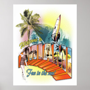 Póster bienvenida a miami