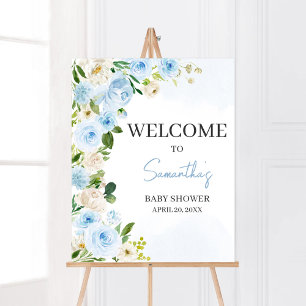 Póster Bienvenida a niño bebé en Bloom Baby Shower
