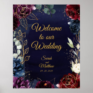 Póster Bienvenida a nuestro Boda 24 x 30"