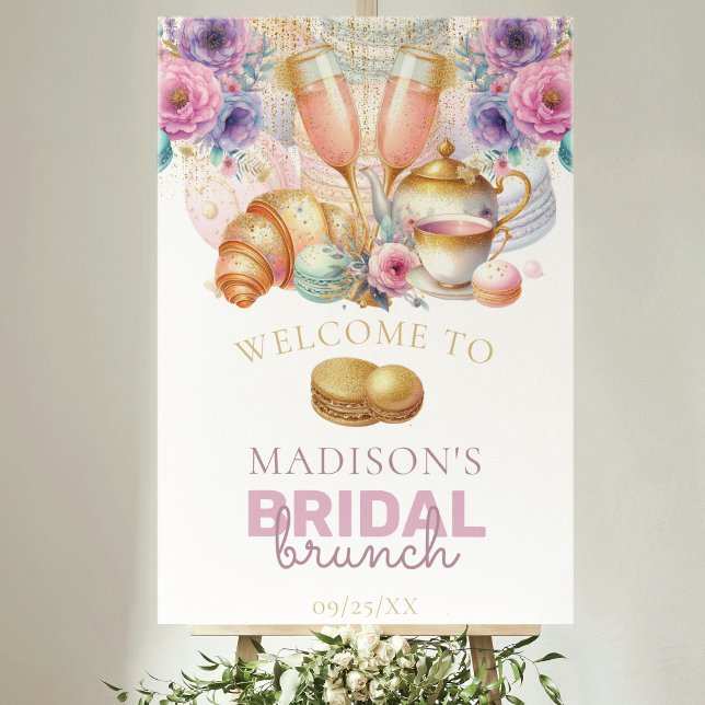 Póster Bienvenida a Personalizado de oro rosa de Brunch d (Subido por el creador)