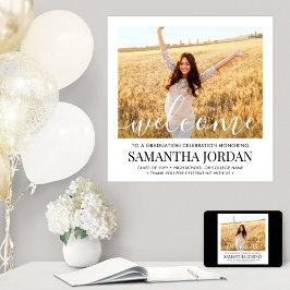 Póster Bienvenida a Plaza de Guión Blanco de la fiesta de