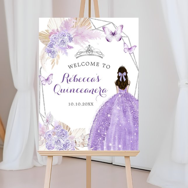 Póster Bienvenida a Quinceañera, Mariposa Púrpura de Plat (Subido por el creador)