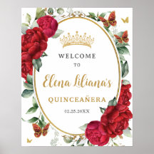 Bienvenida a Quinceañera, mariposas florales de lo