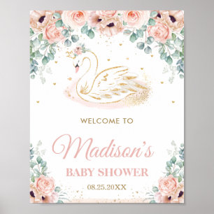 Póster Bienvenida a Rubor Floral de Swan Princess