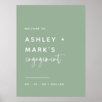 Bienvenida a Sage Green Elegant Calligraphy Engage