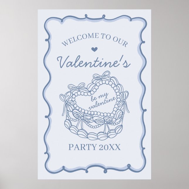 Póster Bienvenida a San Valentín de la Cocina del Corazón (Frente)