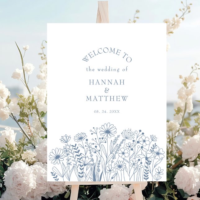 Póster Bienvenida a un Boda de Boho simple y moderno (Subido por el creador)