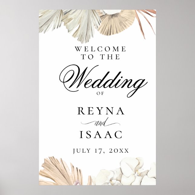 Póster Bienvenida a un Boda rústico de Boho-Moda (Frente)